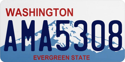 WA license plate AMA5308