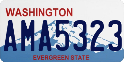 WA license plate AMA5323