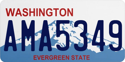 WA license plate AMA5349