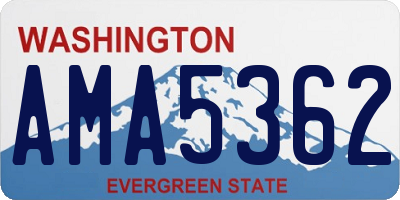 WA license plate AMA5362