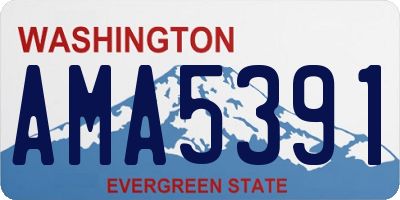 WA license plate AMA5391