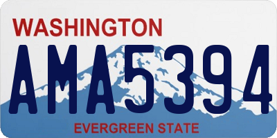 WA license plate AMA5394