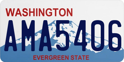 WA license plate AMA5406