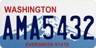 WA license plate AMA5432