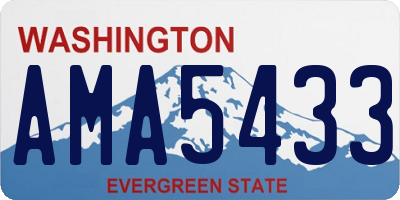 WA license plate AMA5433