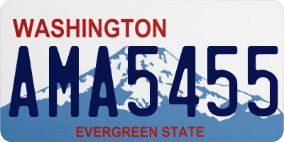 WA license plate AMA5455