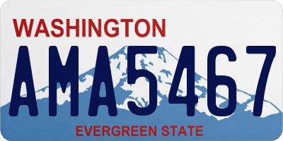 WA license plate AMA5467