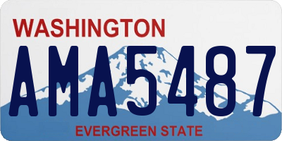 WA license plate AMA5487