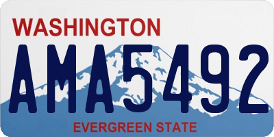 WA license plate AMA5492