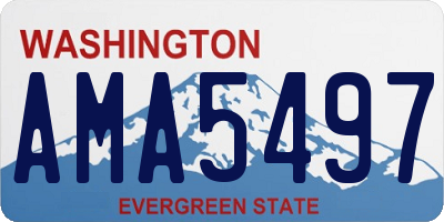 WA license plate AMA5497