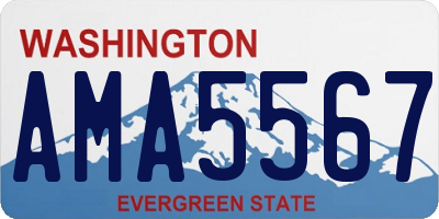 WA license plate AMA5567