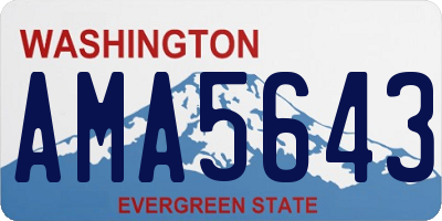 WA license plate AMA5643