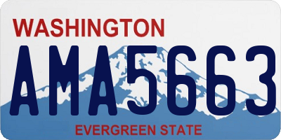 WA license plate AMA5663