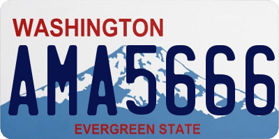 WA license plate AMA5666