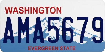 WA license plate AMA5679