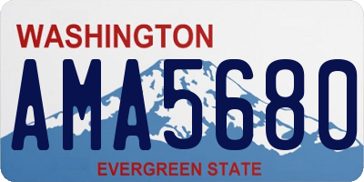WA license plate AMA5680