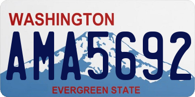 WA license plate AMA5692