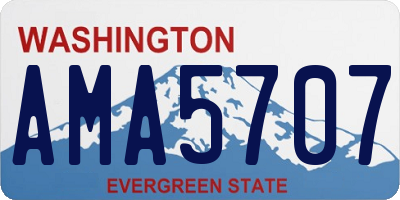 WA license plate AMA5707