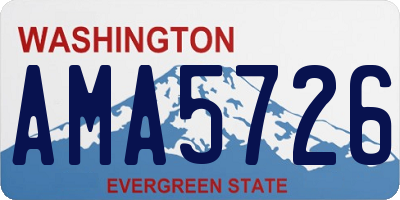 WA license plate AMA5726
