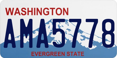 WA license plate AMA5778