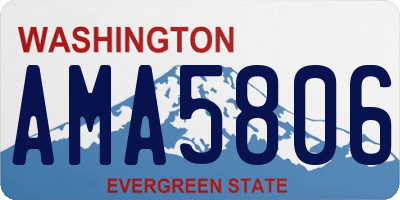 WA license plate AMA5806