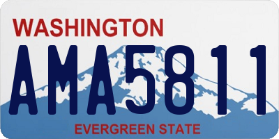 WA license plate AMA5811
