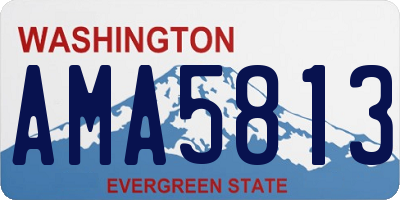 WA license plate AMA5813