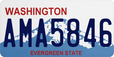 WA license plate AMA5846