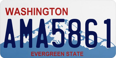WA license plate AMA5861