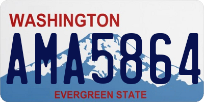 WA license plate AMA5864