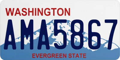 WA license plate AMA5867