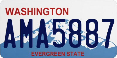 WA license plate AMA5887