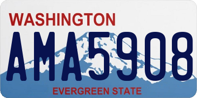 WA license plate AMA5908