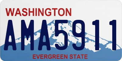 WA license plate AMA5911