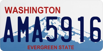WA license plate AMA5916