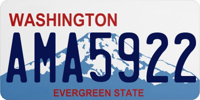 WA license plate AMA5922