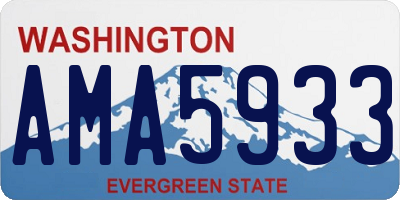 WA license plate AMA5933