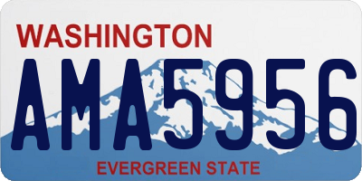 WA license plate AMA5956