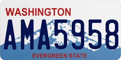 WA license plate AMA5958