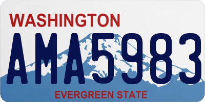 WA license plate AMA5983