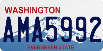 WA license plate AMA5992