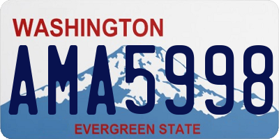 WA license plate AMA5998