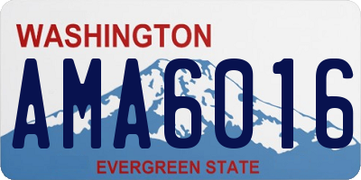 WA license plate AMA6016