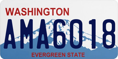 WA license plate AMA6018