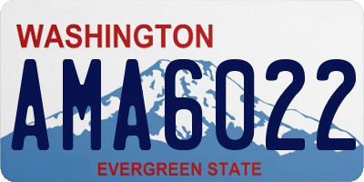 WA license plate AMA6022