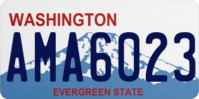 WA license plate AMA6023