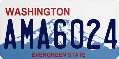WA license plate AMA6024