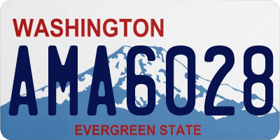 WA license plate AMA6028