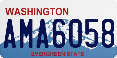 WA license plate AMA6058