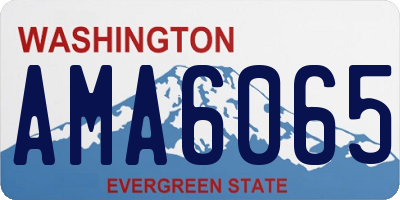 WA license plate AMA6065